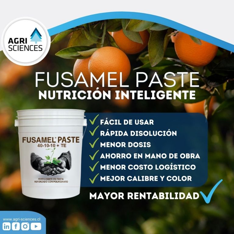 Fusamel paste. Nutrición vegetal inteligente